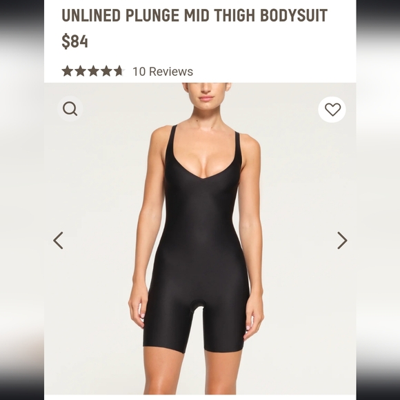 Skims unlined plunge mid high bodysuit - Picture 2 of 6